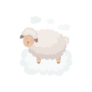 Kuzular ve bulutlarla kusursuz bir düzen. Çocuklar için komik bir geçmiş.