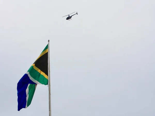 Flaga Rpa Helikopter Odizolowany Niebie — Zdjęcie stockowe