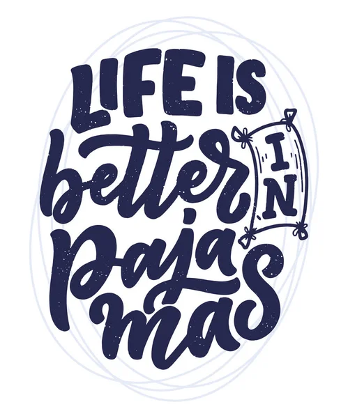 Lettering Eslogan sobre dormir y buenas noches. Diseño de ilustración vectorial para gráficos, impresiones, póster, tarjetas, pegatinas y otros usos creativos — Vector de stock