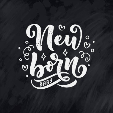 Mektup - yeni doğmuş bebek. Doğum günün kutlu olsun, aile kavramı. Vektör illüstrasyonu