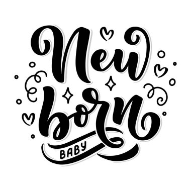 Mektup - yeni doğmuş bebek. Doğum günün kutlu olsun, aile kavramı. Vektör illüstrasyonu