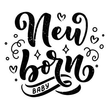 Mektup - yeni doğmuş bebek. Doğum günün kutlu olsun, aile kavramı. Vektör illüstrasyonu