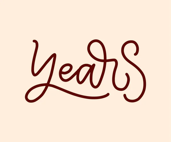 Lettering Años Ideal Para Invitación Fiesta Celebración Del Aniversario Ilustración — Archivo Imágenes Vectoriales