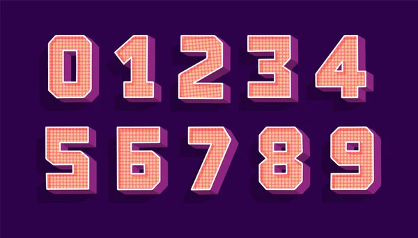 Modern Numbers Great Design Any Purposes Template Holiday Banner Isolated — Stock Vector