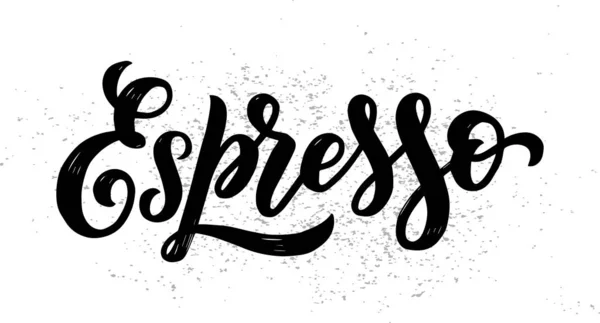 Hand Schriftzug Name Des Kaffees Mit Skizze Für Café Oder — Stockvektor