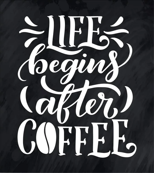 Hand Lettering Quote Sketch Coffee Shop Cafe Hand Drawn Vintage — Stock Photo, Image