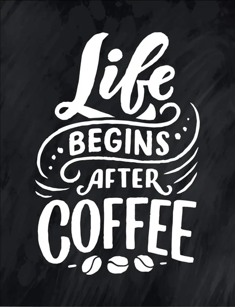 Hand Lettering Quote Sketch Coffee Shop Cafe Hand Drawn Vintage — Stock Photo, Image