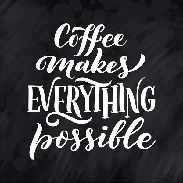 Hand Lettering Quote Sketch Coffee Shop Cafe Hand Drawn Vintage — Stock Photo, Image