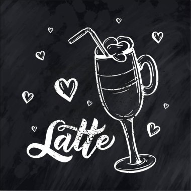 Kahve dükkanı ya da kafe için çizilmiş kahvenin el yazısı. Beyaz arkaplanda izole edilmiş, el yapımı klasik tipografi ifadesi.