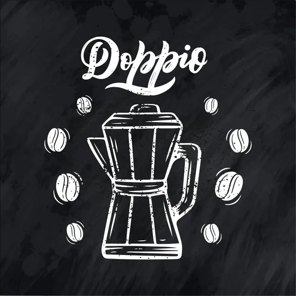 Hand lettering ellements in sketch style for coffee shop or cafe. Hand drawn vintage cartoon design, isolated on background.