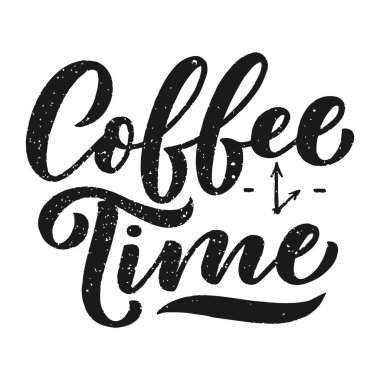 Kahve dükkanı ya da kafe için çizimler içeren el yazısı. El yapımı klasik tipografi koleksiyonu beyaz arka planda izole edilmiş. Vektör