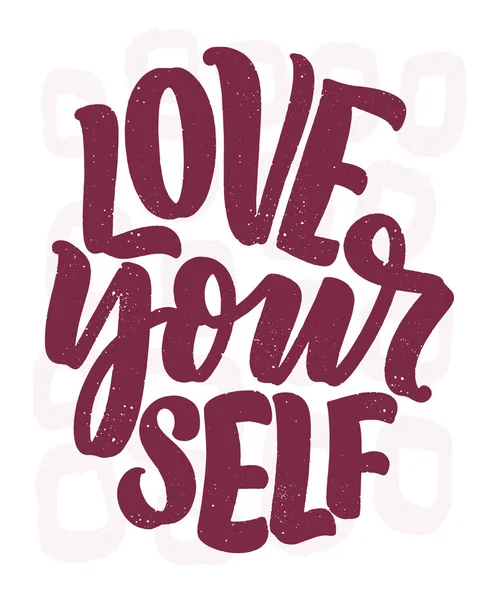 Love Yourself Lettering Vector Quote Blog Sale Time Something Nice — Stock Vector