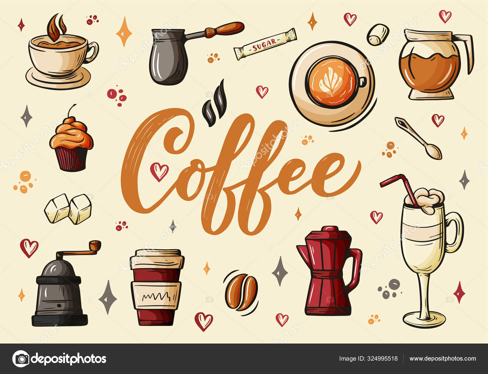 Рисунки в стиле Coffee Core