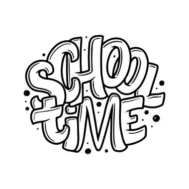 Okul harfleri alıntısına tekrar hoş geldiniz. Okul satış etiketine geri dönelim. Vektör çizimi. El çizimi harf rozetleri. Tipografi amblemi ayarlandı