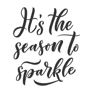 Noel sözü. Kış Xmas sloganı. El çizimi kaligrafik harfler. Davetiye tasarımı için ilham verici bir metin. Vektör illüstrasyonu