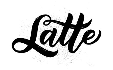 Kahve dükkanı ya da kafe için çizilmiş kahvenin el yazısı. El yapımı klasik tipografi ifadesi, beyaz arka planda izole edilmiş. Vektör