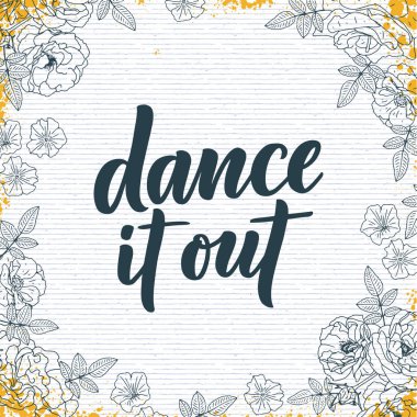 Parmak izi, logo ve poster tasarımı için el çizimi cümlesi. Harfler ve yaratıcı kavramlar. Vektör illüstrasyonu