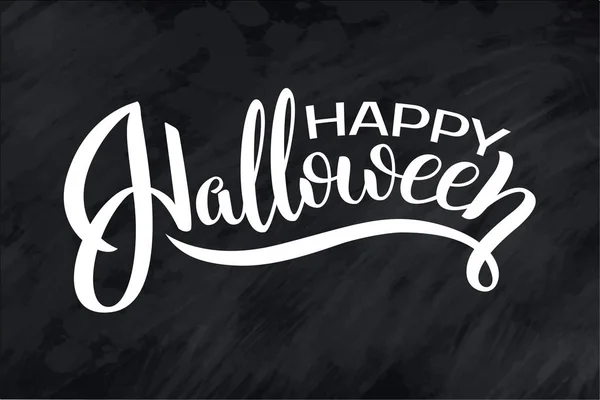 Frase Postal Para Feliz Halloween Moderno Elegante Mão Desenhada Lettering — Vetor de Stock