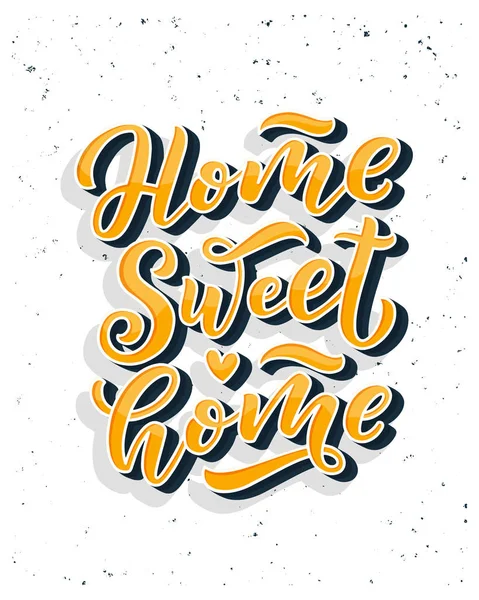 Home Sweet Home Karte Handgezeichnete Schriftzüge Moderne Kalligraphie Tintenillustration Phrase — Stockvektor