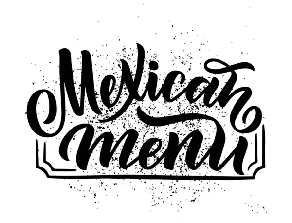Letras Mexicanas Ilustración Vintage Aislada Vectorial Para Restaurante Diseño Escaparate — Vector de stock