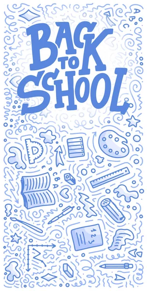 学校のレタリングの引用とドアの背景へようこそ 販売タグのテンプレート 手描きバッジ 教育概念タイポグラフィエンブレム ベクターイラスト — ストックベクタ