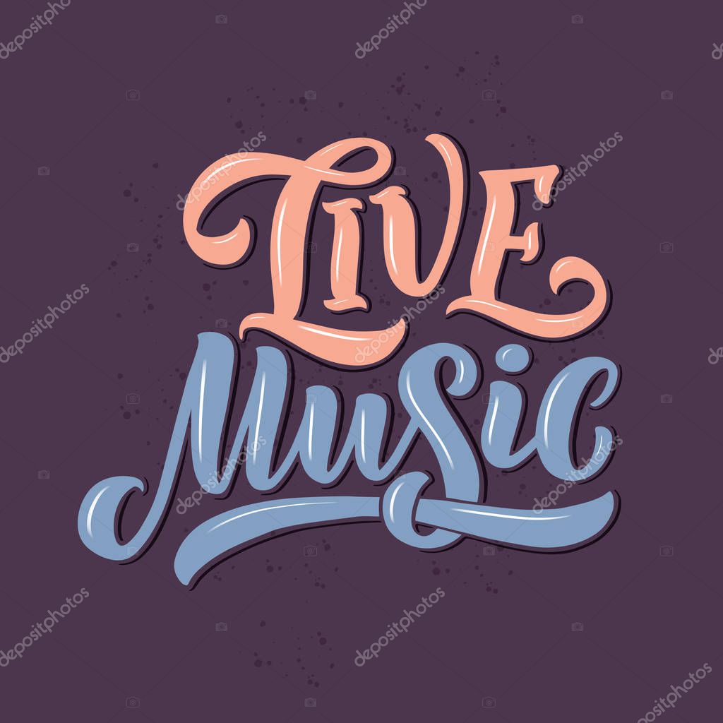 Inspirational quote about music. Hand drawn vintage illustration with lettering. Phrase for print on t-shirts and bags, stationary or as a poster. Vector
