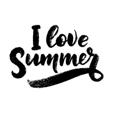 Summer hakkında yazı yazan vektör el çizimi. Seyahat acentesi için el yazısı, plaj partisi. Kartpostal, tişört veya poster için harika bir tasarım..