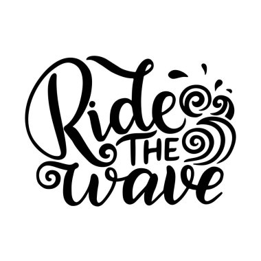 Posterler, baskılar, kartlar için sörf harfleri. Sörfle ilgili tekstil tasarımı. Vektör vintage çizimi.