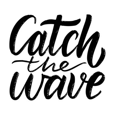 Posterler, baskılar, kartlar için sörf harfleri. Sörfle ilgili tekstil tasarımı. Vektör vintage çizimi.