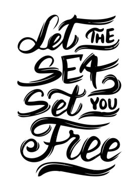 Posterler, baskılar, kartlar için sörf harfleri. Sörfle ilgili tekstil tasarımı. Vektör vintage çizimi.