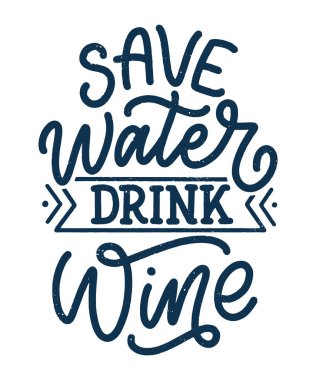 Şarap harfi kompozisyonu modern tarzda. Alkol içeceği bar içeceği konsepti. Baskı ya da poster için klasik tipografi. Vektör illüstrasyonu.