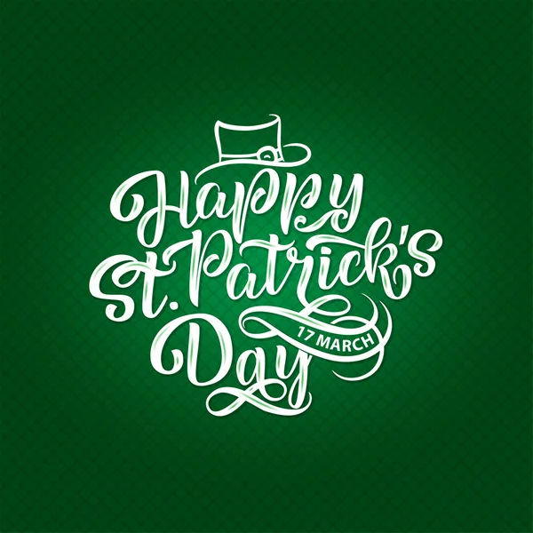 Vektorová Ilustrace Logogramu Happy Saint Patrick Day Ručně Načrtnutý Irský — Stockový vektor