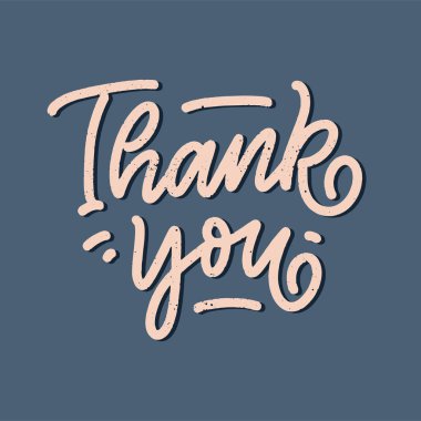 El çizimi harfleri - Şükran Günü için teşekkürler. Tipografik tasarım. Tebrik kartı şablonu. Sonbahar konsepti. Vektör