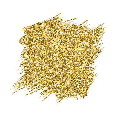 Vektör altın glitter doku. Saydam arka plan üzerinde altın parıldıyor