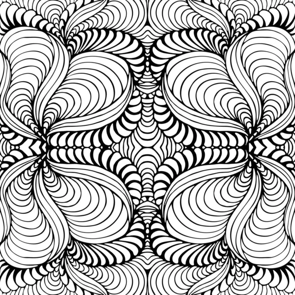 Fond Abstrait Sans Couture Avec Style Doodle Enchevêtrement Zen Pour — Image vectorielle