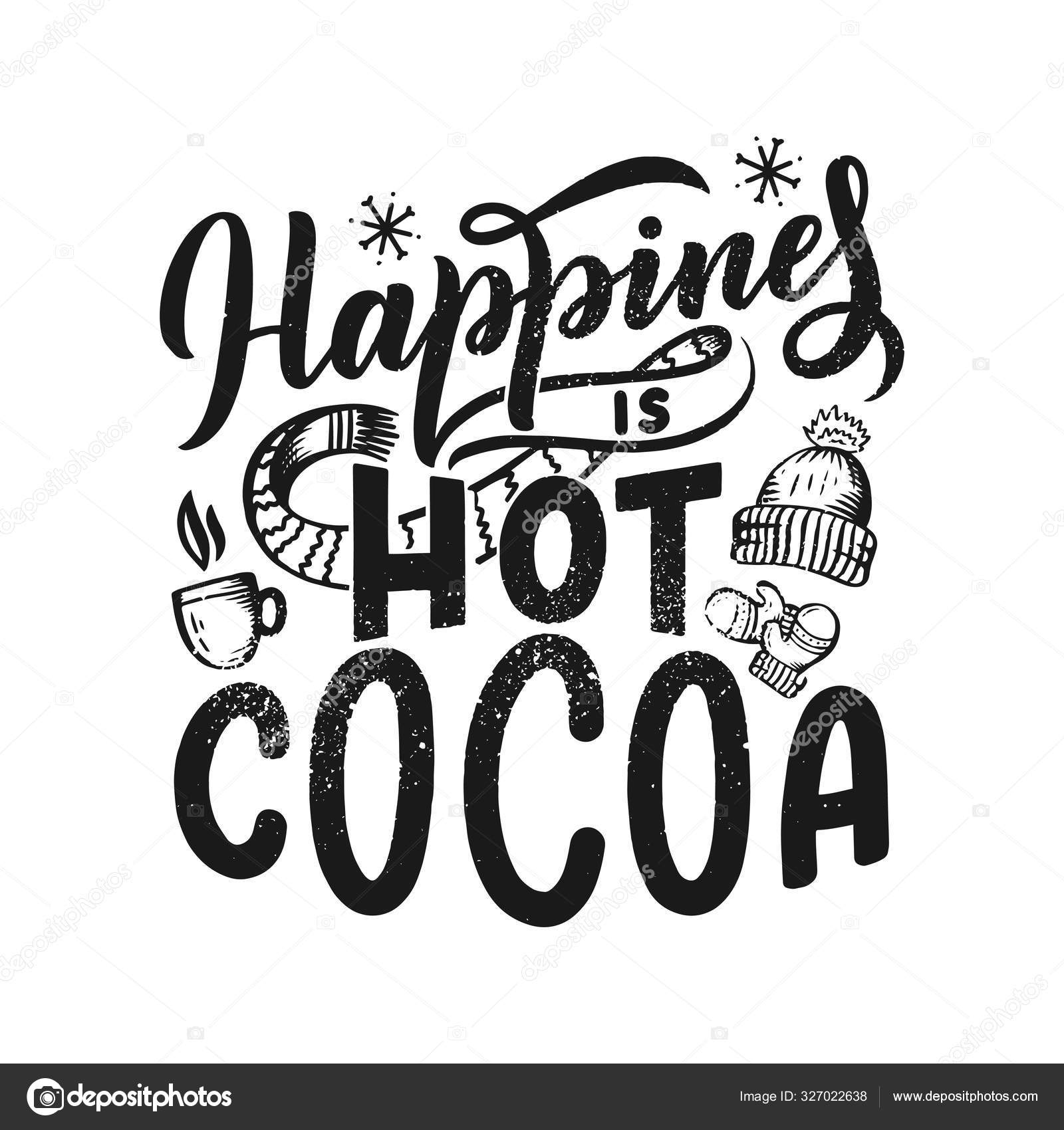 Горячий Какао Написание Композиции Рисуют Рождественские Вывески.