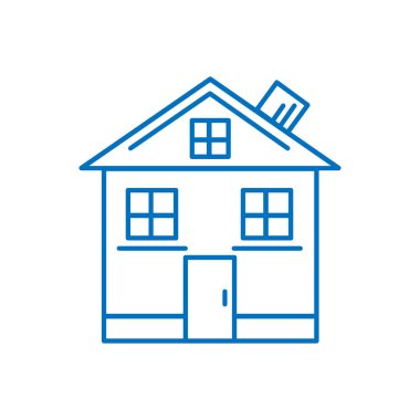 Çizgi sanat kontur ikonu resimleme izole işaret sembolü, ağ için ince çizgi, beyaz zemin üzerinde modern minimalist düz tasarım vektörü. vektör