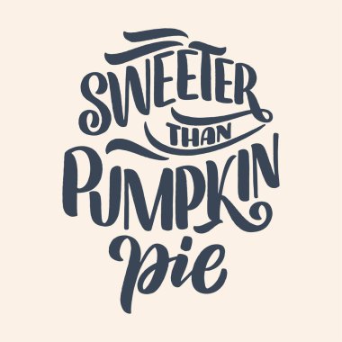 Şükran Günü için el yazması harfler. Tipografik tasarım. Tebrik kartı, poster ya da baskı şablonu. Sonbahar konsepti. Vektör İllüstrasyonu