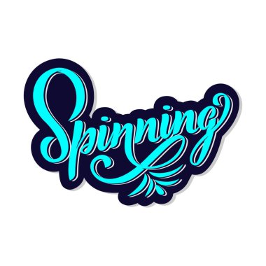 Spinner Time Lettering. Çocuk oyuncağı. El çabukluğu numaraları. Sancak unsuru. Vektör illüstrasyonu.