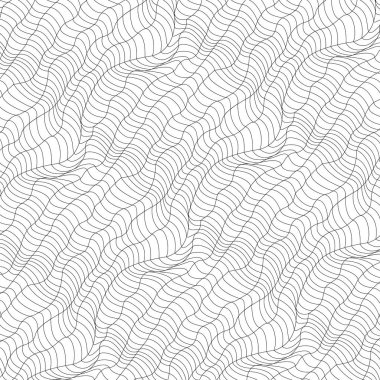 Elle çizilmiş çizgilerin soyut, kusursuz arkaplanı. Zen sanatı, Zen şablonu. Vektör