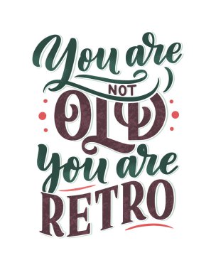 Eski usul doğum günü harfleri. Yıldönümü davetiyesi. Kutlama tasarımı için klasik davetiye şablonu. Vektör Komik alıntı