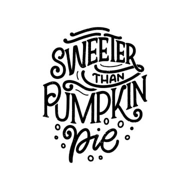 Şükran Günü için el yazması harfler. Tipografik tasarım. Tebrik kartı, poster ya da baskı şablonu. Sonbahar konsepti. Vektör İllüstrasyonu