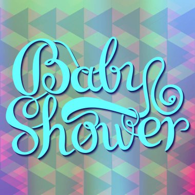 Bebek partisi posteri ya da tasarımınızın bir parçası için el çizimi fırça harfleri. Vektör illüstrasyonu.