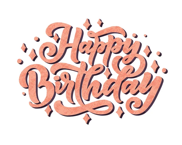 Illustrazione Con Scritte Buon Compleanno Design Della Decorazione Biglietto Auguri — Vettoriale Stock