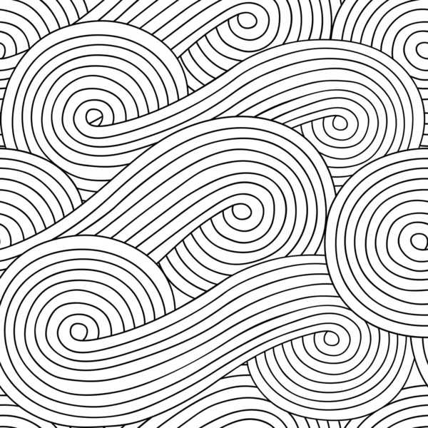 Fond Abstrait Sans Couture Avec Style Doodle Enchevêtrement Zen Pour — Image vectorielle