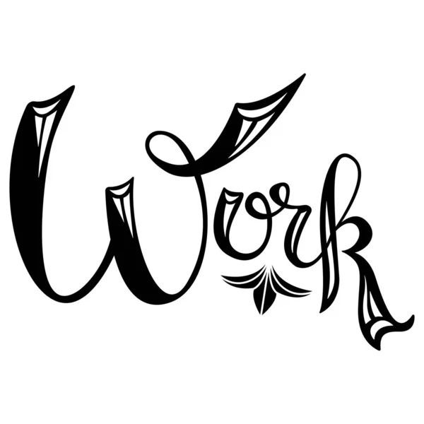 Wish Work Ganar Letras Cita Motivación Creativa Vector Sobresaliente Tipografía — Vector de stock