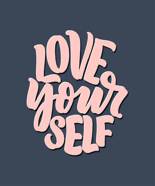 Love Yourself Lettering Vector Quote Blog Sale Time Something Nice — Stock Vector