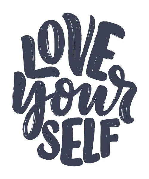 Love Yourself Lettering Vector Quote Blog Sale Time Something Nice — Stock Vector