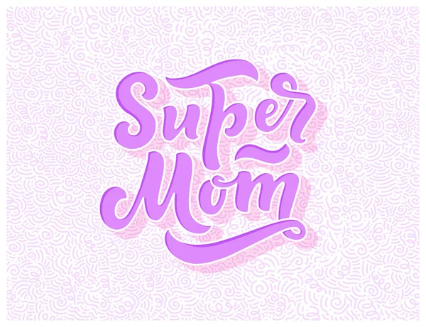 Mother Day Lettering Gift Card Vintage Typography Great Design Any — Stock Vector