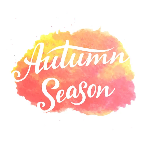 Autumn Season Lettering Hand Drawn Composition Sketch Design Elements Cards — ストックベクタ